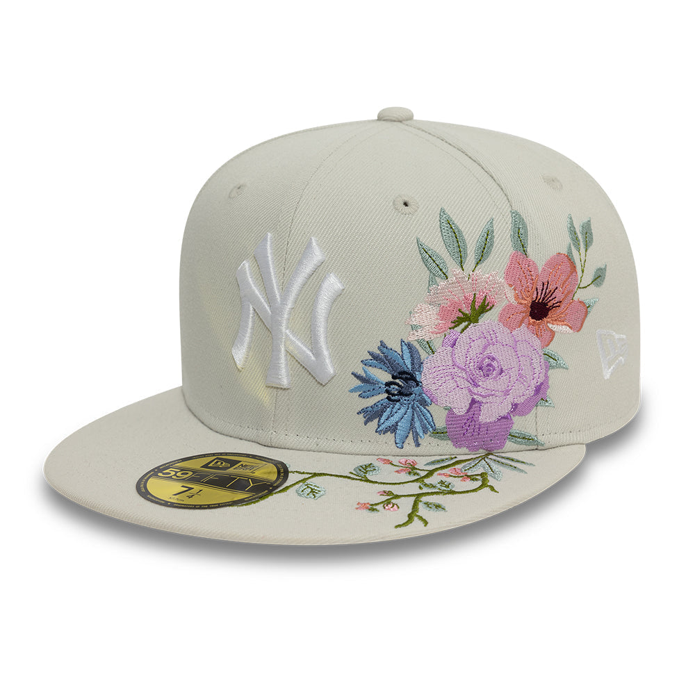 New York Yankees Floral 59Fifty MLB Vintage Snapback Baseball Cap Adjustable Streetwear Hat MLB Snapback Snapback Adjustable Vintage Streetwear Cap
