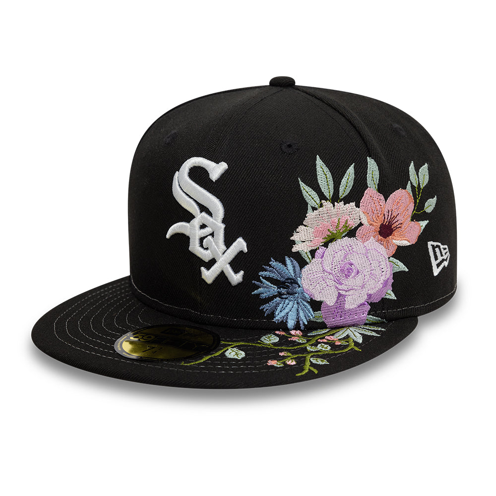 Chicago White Sox Floral 59Fifty MLB Vintage Snapback Baseball Cap Adjustable Streetwear Hat MLB Snapback Snapback Adjustable Vintage Streetwear Cap