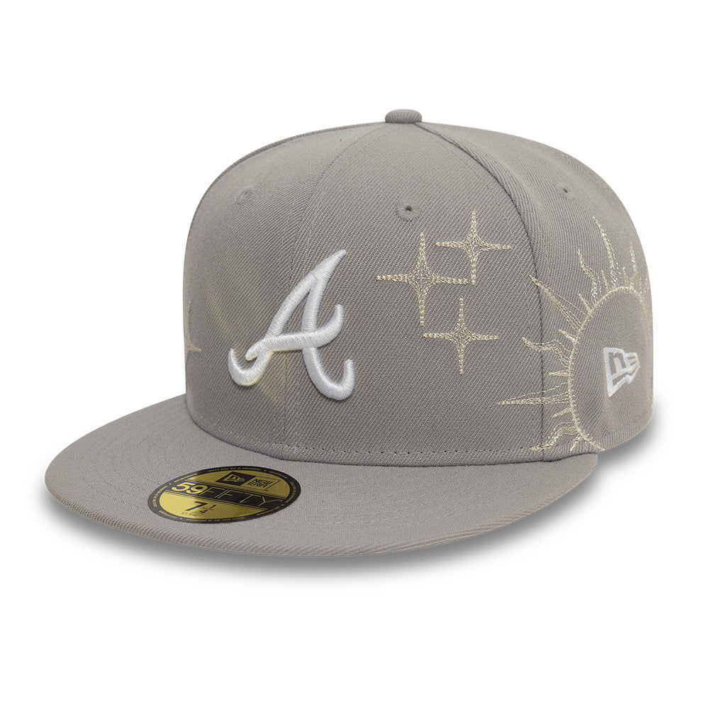 Atlanta Braves Zodiac 59Fifty Fitted MLB Vintage Snapback Baseball Cap Adjustable Streetwear Hat MLB Snapback Snapback Adjustable Vintage Streetwear Cap