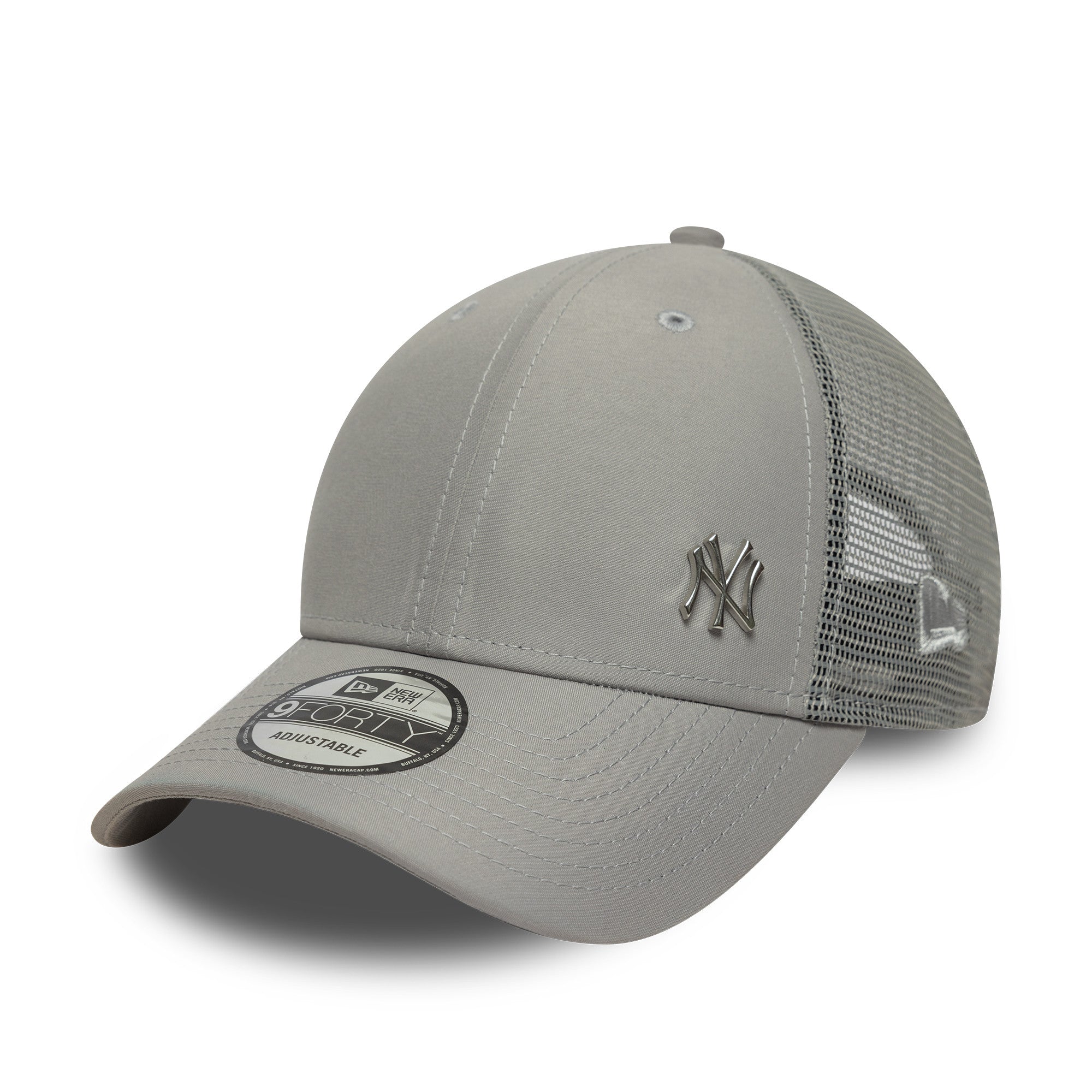 New York Yankees Flawless 9Forty Trucker Grey MLB Vintage Snapback Baseball Cap Adjustable Streetwear Hat MLB Snapback Snapback Adjustable Vintage Streetwear Cap