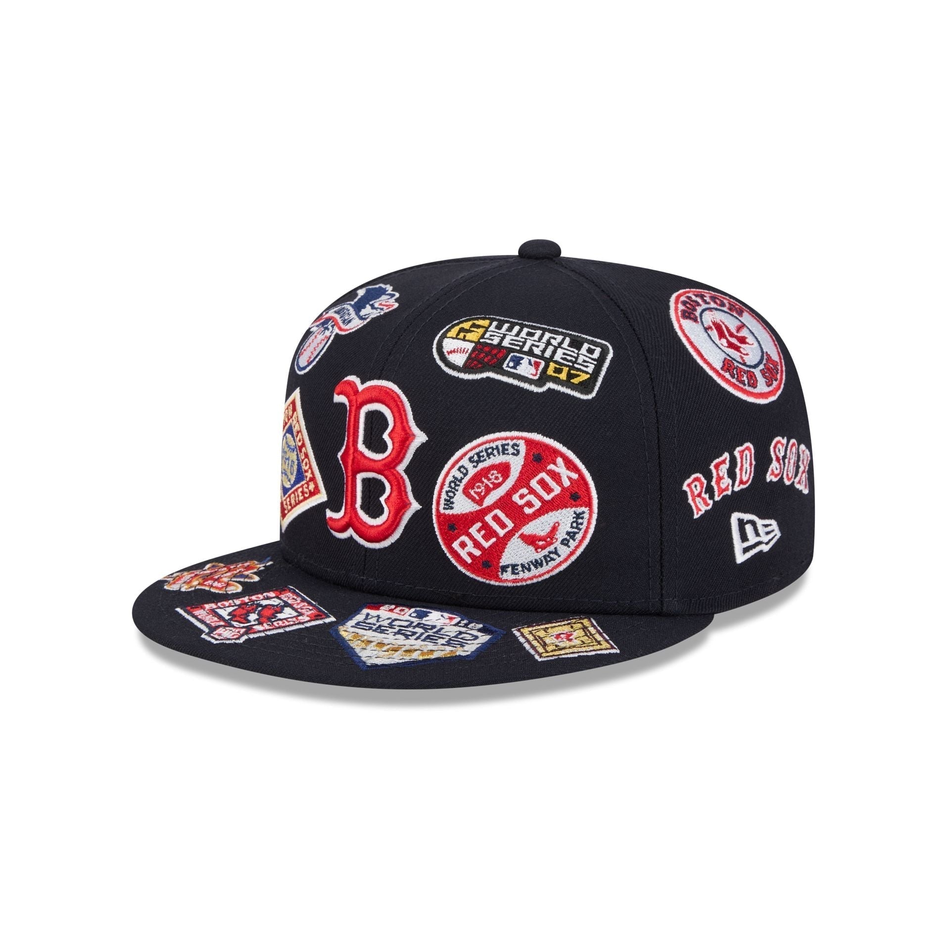 Boston Red Sox All Over Patch 59Fifty MLB Vintage Snapback Baseball Cap Adjustable Streetwear Hat MLB Snapback Snapback Adjustable Vintage Streetwear Cap