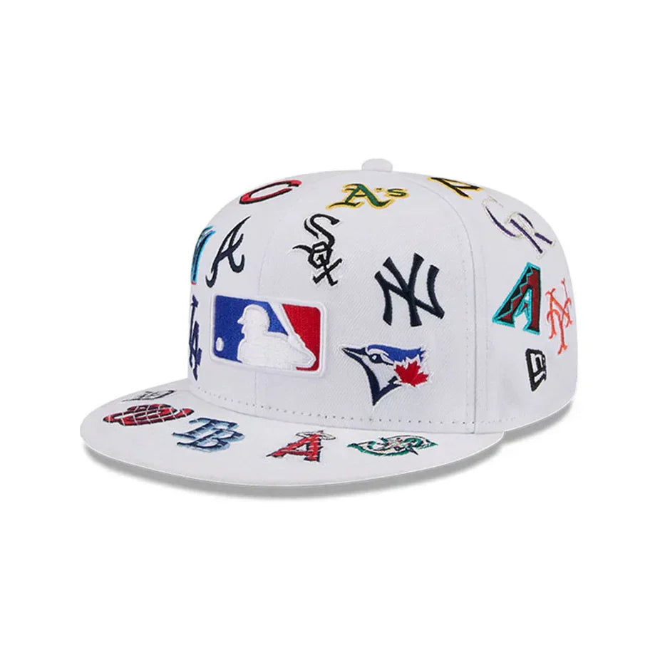 All Over Patch 59Fifty Fitted MLB Vintage Snapback Baseball Cap Adjustable Streetwear Hat MLB Snapback Snapback Adjustable Vintage Streetwear Cap