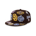 San Diego Padres All Over Patch 59Fifty MLB Vintage Snapback Baseball Cap Adjustable Streetwear Hat MLB Snapback Snapback Adjustable Vintage Streetwear Cap
