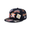Houston Astros All Over Patch 59Fifty Fitted MLB Vintage Snapback Baseball Cap Adjustable Streetwear Hat MLB Snapback Snapback Adjustable Vintage Streetwear Cap