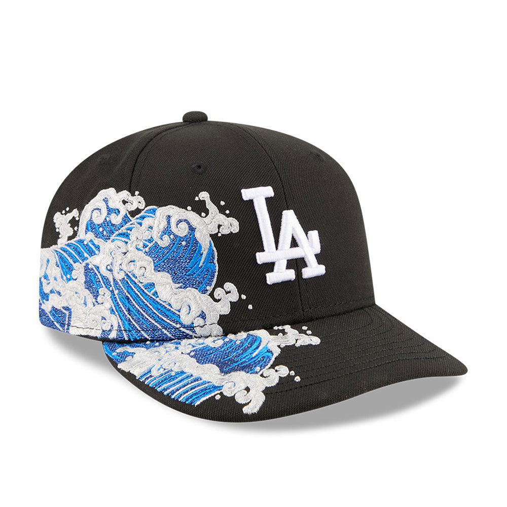 Los Angeles Dodgers Waves 59Fifty Fitted MLB Vintage Snapback Baseball Cap Adjustable Streetwear Hat MLB Snapback Snapback Adjustable Vintage Streetwear Cap