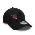 New York Yankees Apple Icon 9Forty Strapback Black MLB Vintage Snapback Baseball Cap Adjustable Streetwear Hat MLB Snapback Snapback Adjustable Vintage Streetwear Cap