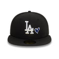Los Angeles Dodgers Heart Icon 59Fifty Fitted MLB Vintage Snapback Baseball Cap Adjustable Streetwear Hat MLB Snapback Snapback Adjustable Vintage Streetwear Cap