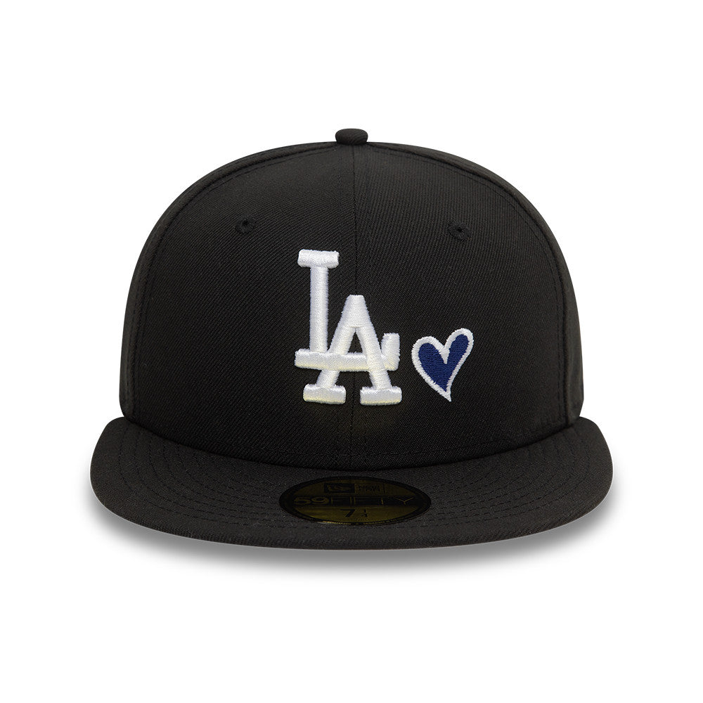 Los Angeles Dodgers Heart Icon 59Fifty Fitted MLB Vintage Snapback Baseball Cap Adjustable Streetwear Hat MLB Snapback Snapback Adjustable Vintage Streetwear Cap