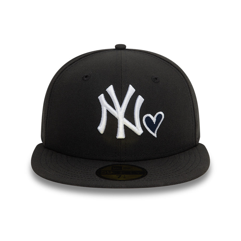 New York Yankees Heart Icon 59Fifty Fitted MLB Vintage Snapback Baseball Cap Adjustable Streetwear Hat MLB Snapback Snapback Adjustable Vintage Streetwear Cap