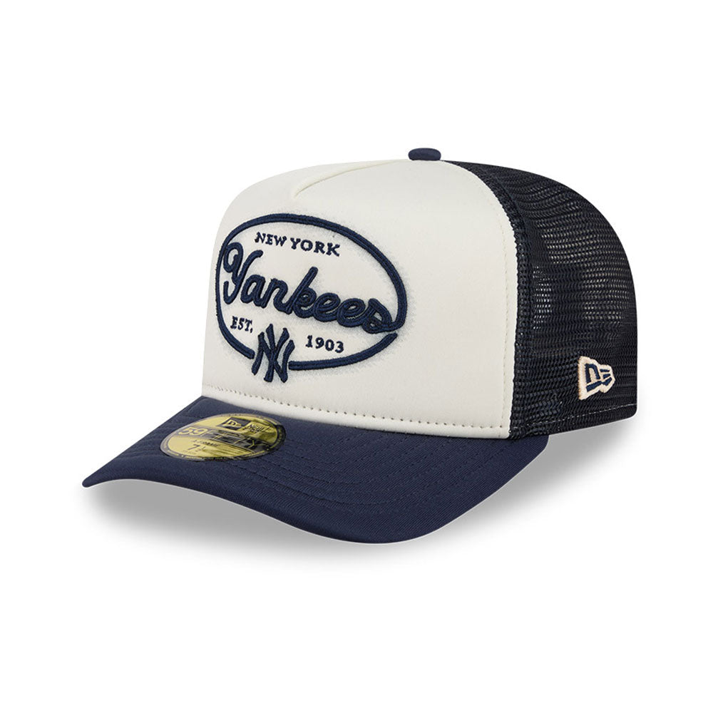 New York Yankees 5950 Day Fitted Trucker MLB Vintage Snapback Baseball Cap Adjustable Streetwear Hat MLB Snapback Snapback Adjustable Vintage Streetwear Cap