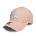 New York Yankees League Essential 9Forty Women Strapback Light Pink/White MLB Vintage Snapback Baseball Cap Adjustable Streetwear Hat MLB Snapback Snapback Adjustable Vintage Streetwear Cap