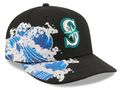 Seattle Mariners Waves 59Fifty Fitted MLB Vintage Snapback Baseball Cap Adjustable Streetwear Hat MLB Snapback Snapback Adjustable Vintage Streetwear Cap
