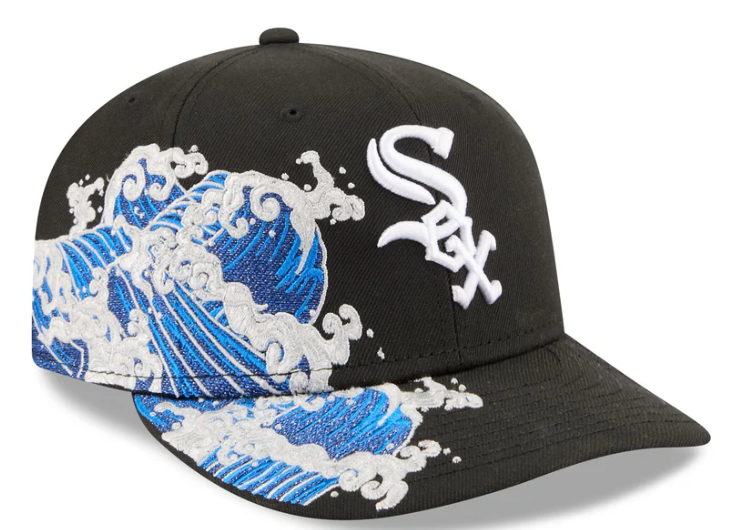 Chicago White Sox Waves 59Fifty Fitted MLB Vintage Snapback Baseball Cap Adjustable Streetwear Hat MLB Snapback Snapback Adjustable Vintage Streetwear Cap