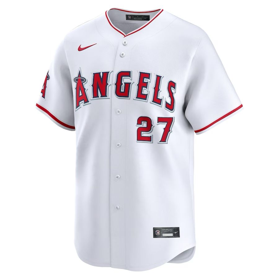 Los Angeles Angels Nike White Mike Trout 27 Jersey MLB Vintage Snapback Baseball Cap Adjustable Streetwear Hat MLB Snapback Snapback Adjustable Vintage Streetwear Cap