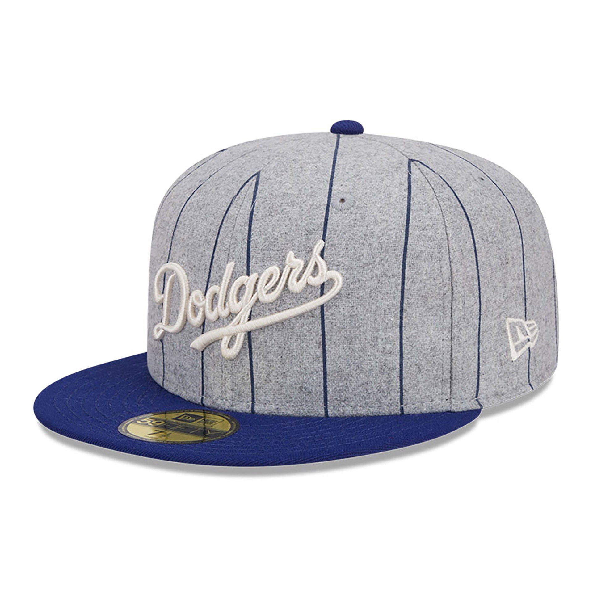 Los Angeles Dodgers Heather Pinstripe 59Fifty Fitted MLB Vintage Snapback Baseball Cap Adjustable Streetwear Hat MLB Snapback Snapback Adjustable Vintage Streetwear Cap