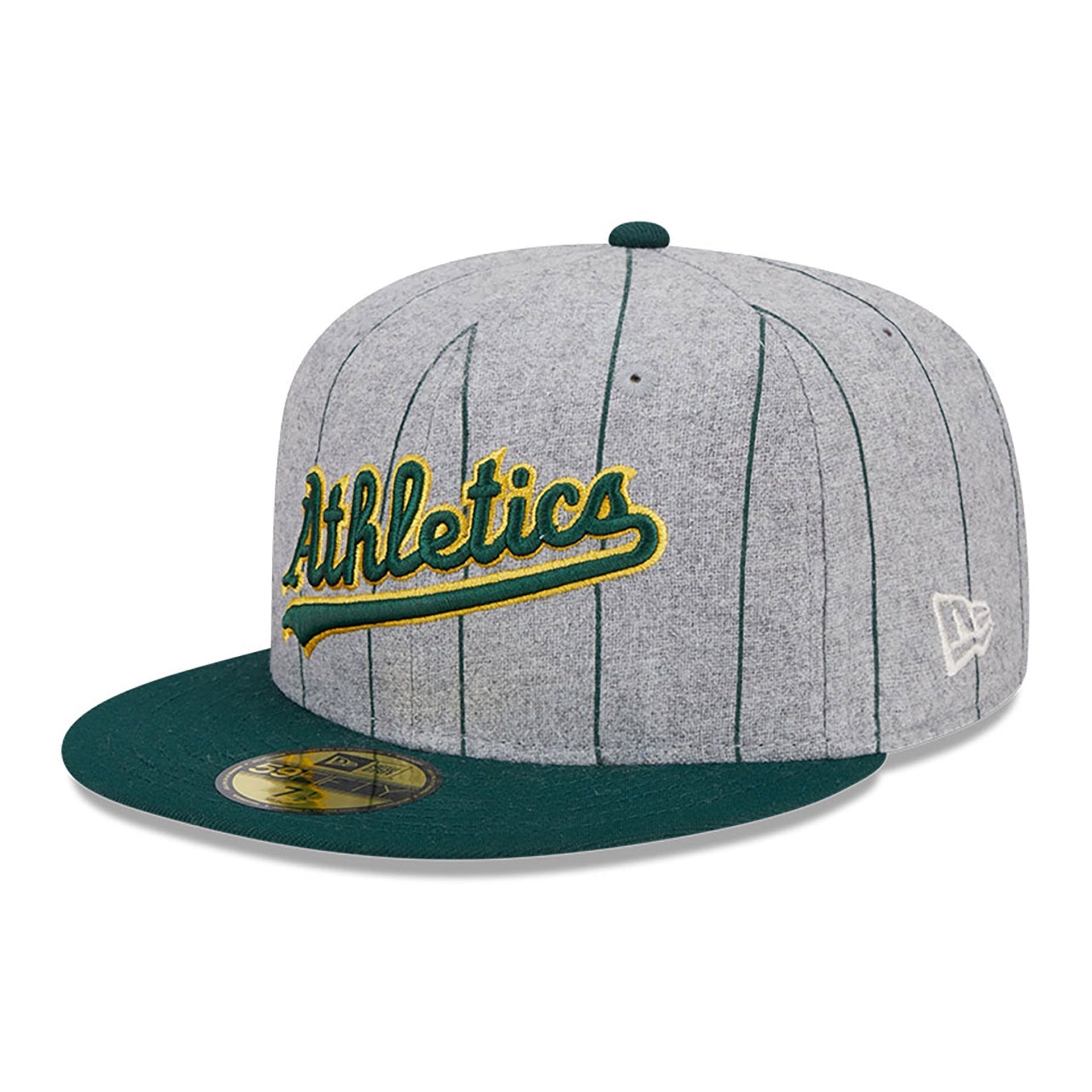 Oakland Athletics Heather Pinstripe 59Fifty Fitted MLB Vintage Snapback Baseball Cap Adjustable Streetwear Hat MLB Snapback Snapback Adjustable Vintage Streetwear Cap